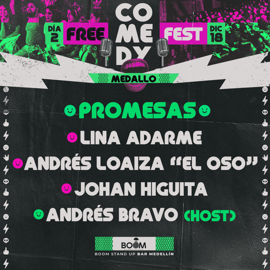 Free Comedy Fest Medallo - Día 2