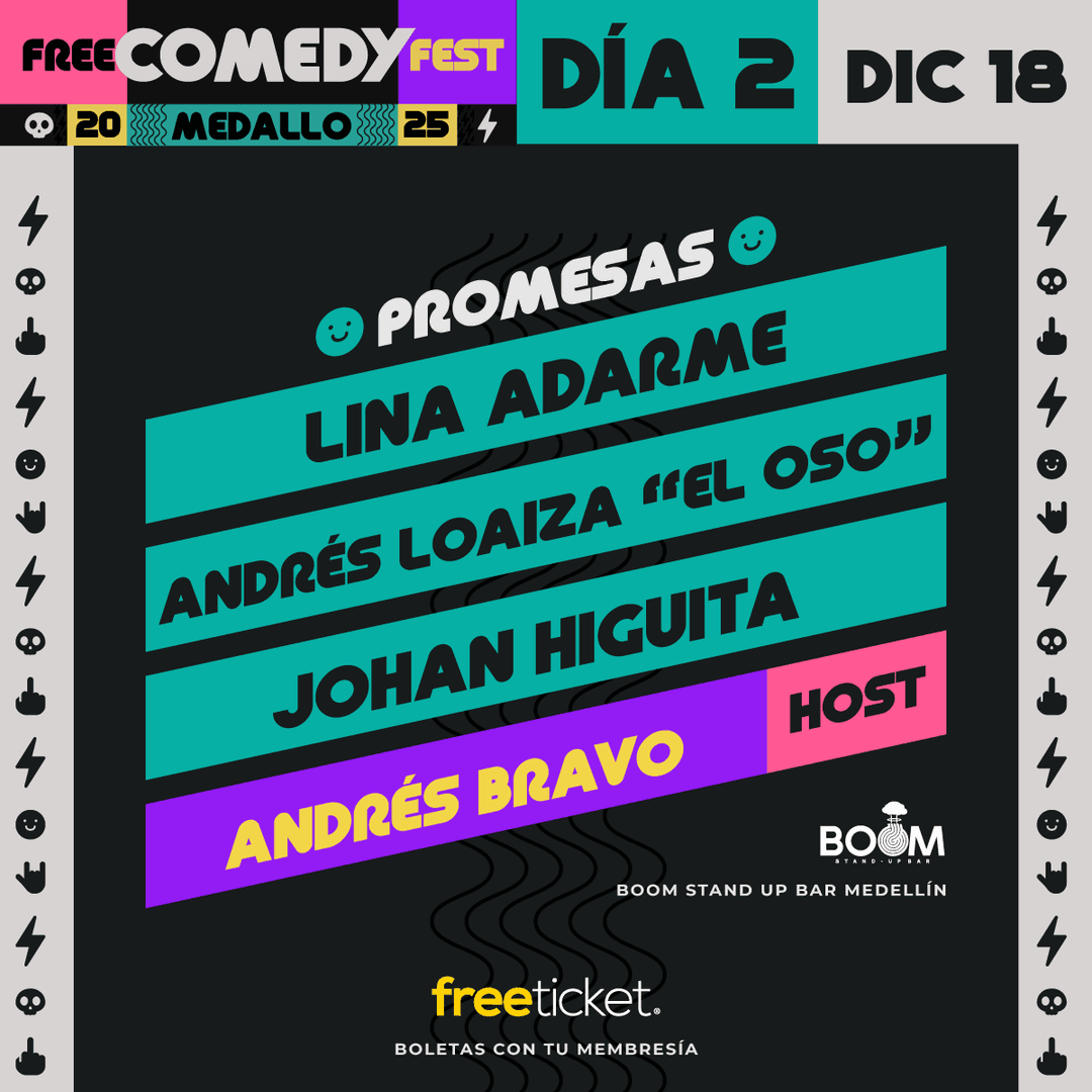 Free Comedy Fest Medallo - Día 2