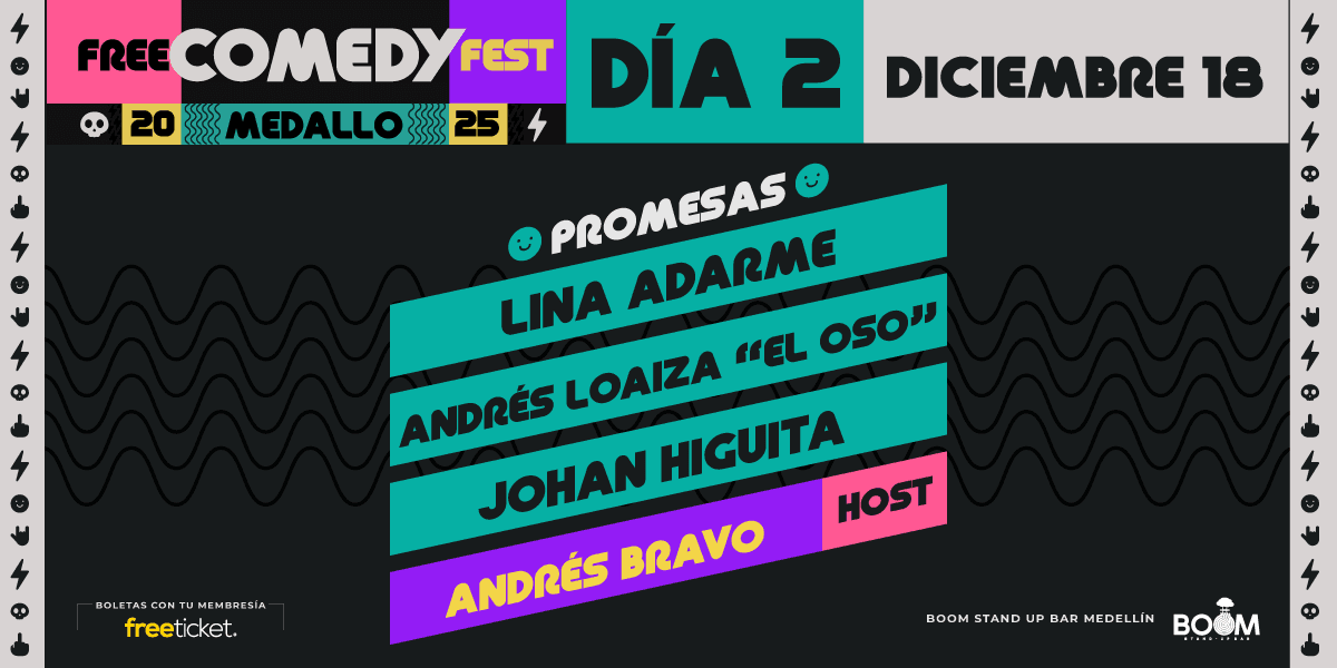 Free Comedy Fest Medallo - Día 2