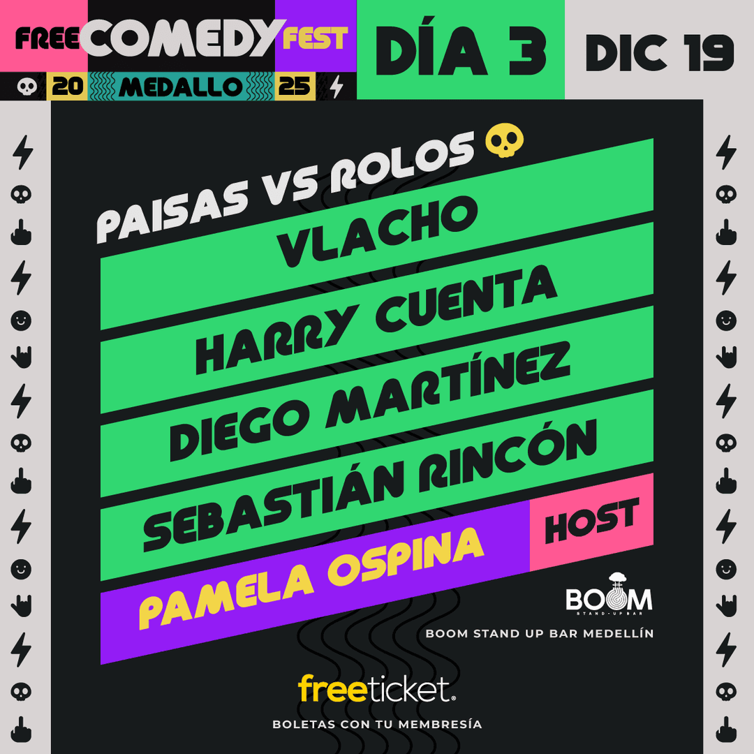 Free Comedy Fest Medallo - Día 3