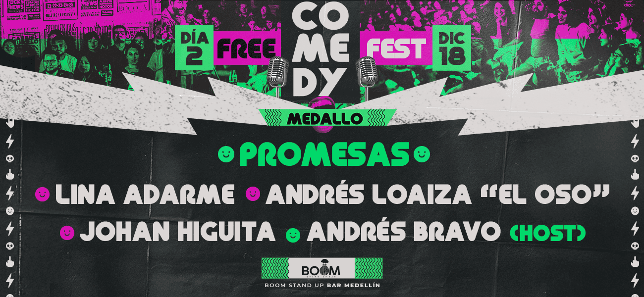 Free Comedy Fest Medallo - Día 2
